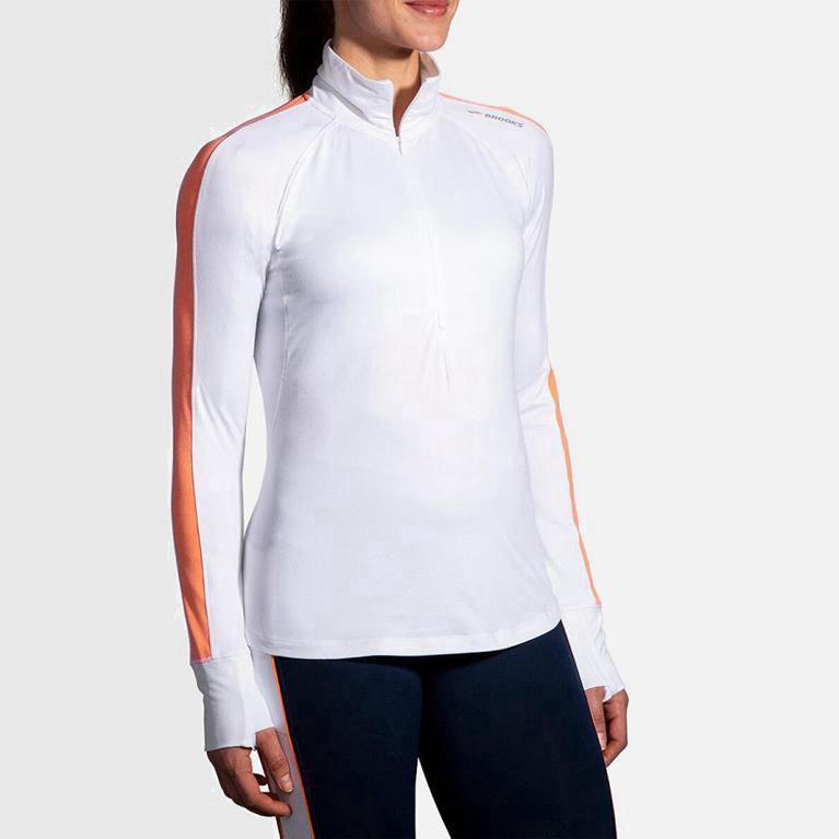 Brooks Dash Half Zip Löparjackor Dam 857469-NTK Vita